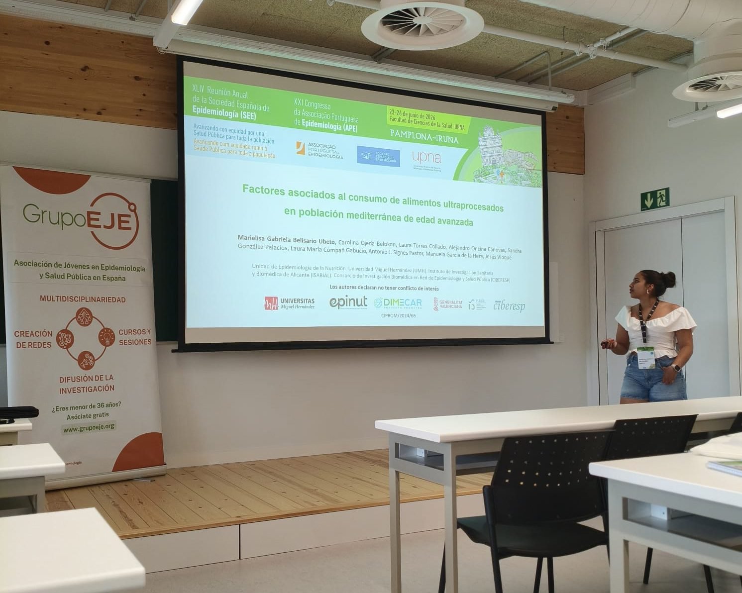 Marielisa Gabriela Belisario Ubeto en la XLIV Reunión Anual de la SEE 2026 Pamplona